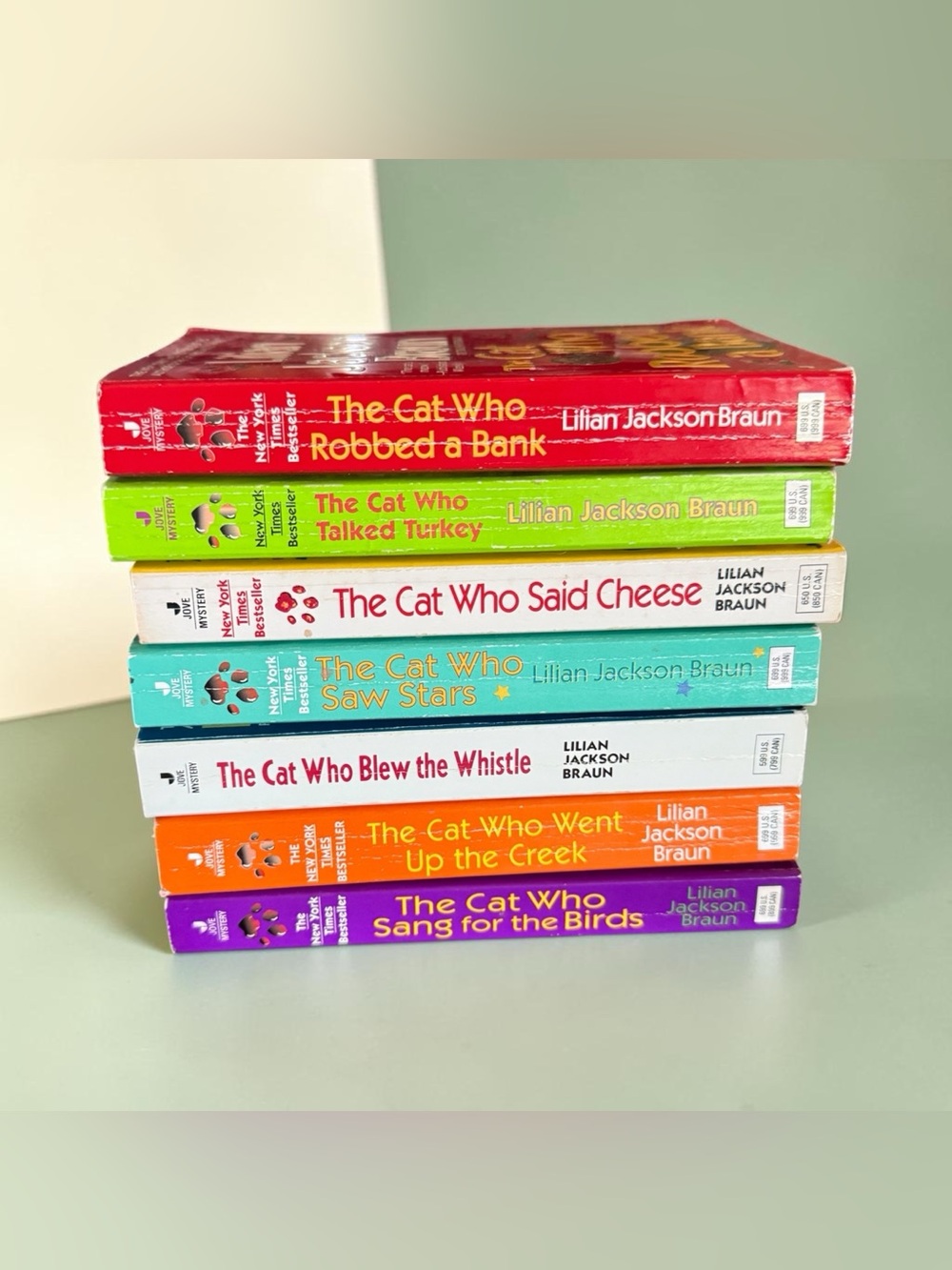 Set of 7 'The Cat Who...' Paperback Mystery’s- Vintage- Lilian Jackson Braun